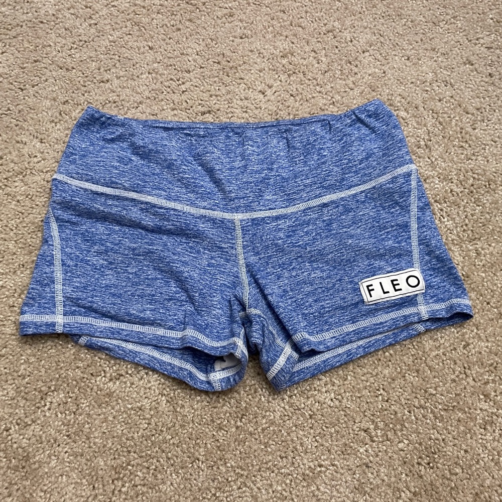 Fleo Women's Athletic Shorts in Heather Blue